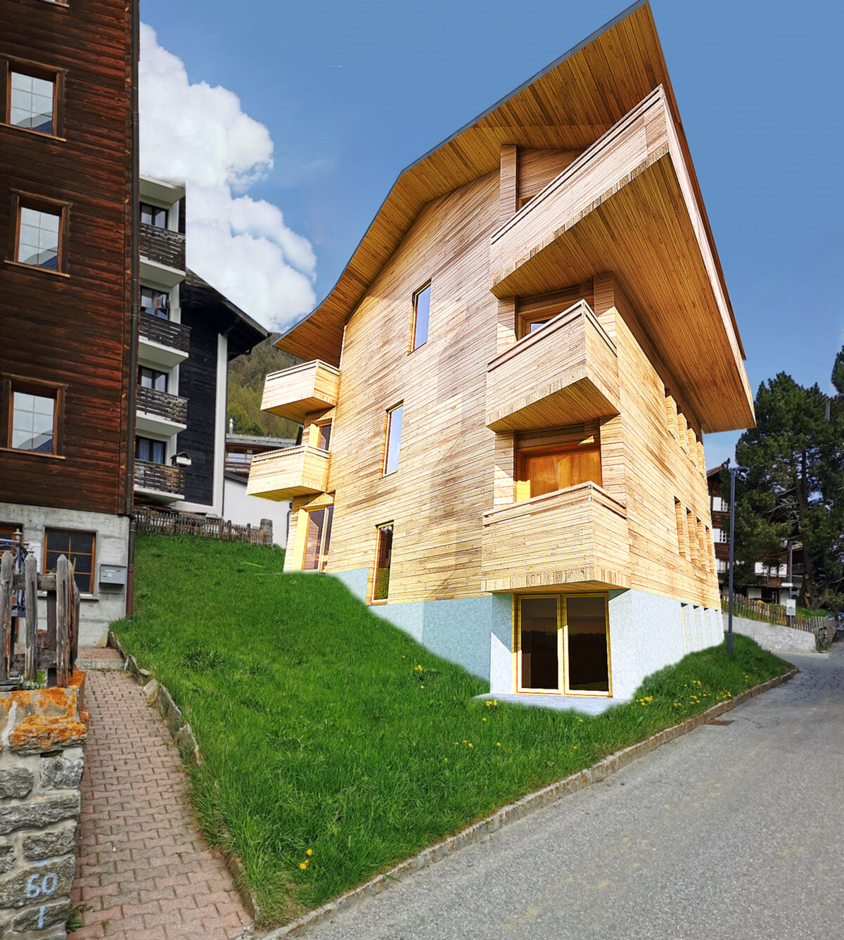 Chalet à Saas Fee Visualisation Demande préalable